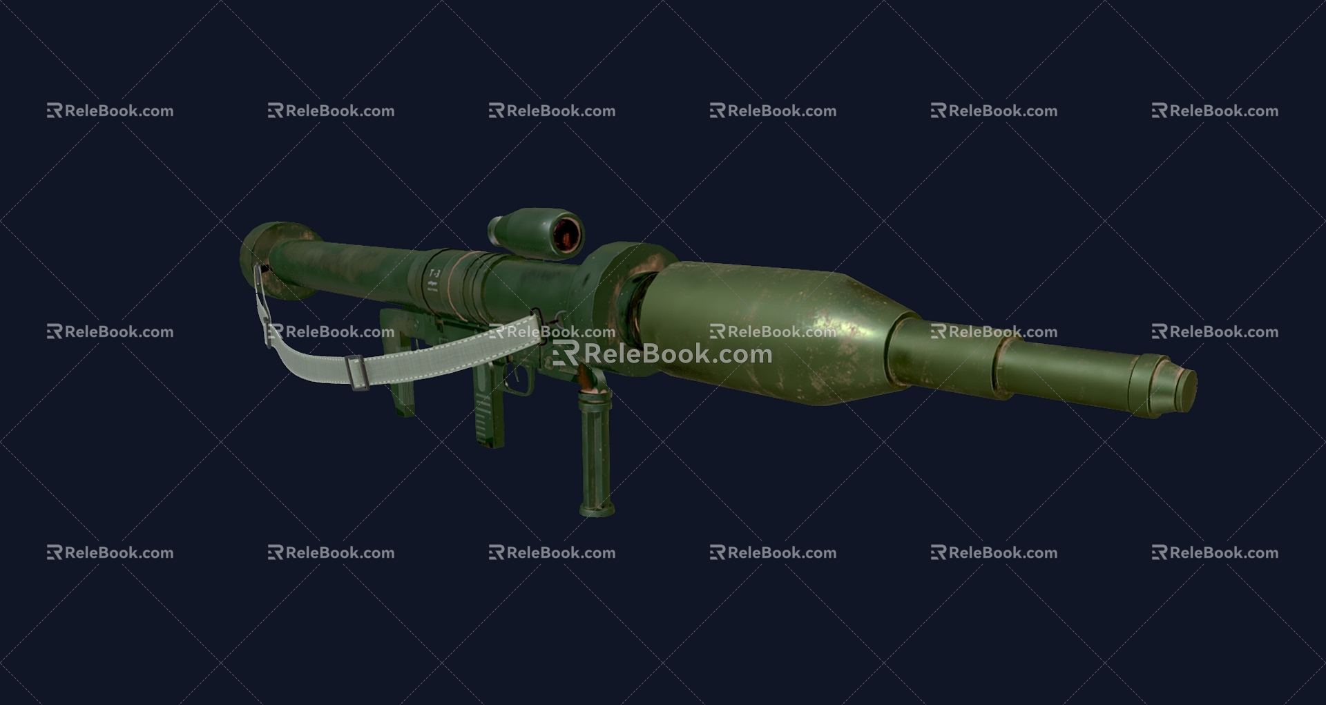 T3 Anti-tank Rocket Gun Grenade Launcher Rocket Rocket Rocket RPG Air-to-air Weapon Air-to-air Missile Low Face Number Low Model Simple Model Movie Stage 3d model