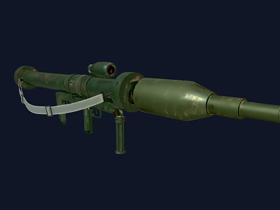 Olive Green Rocket Launcher With Scope And Shoulder Strap Military Weapon Design 3d model Olive Green Rocket Launcher With Scope And Shoulder Strap Military Weapon Design 3d model