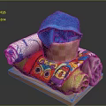 Colorful Rolled Towels Display With Blue Towel In Wooden Basket And Various Patterns On Tray