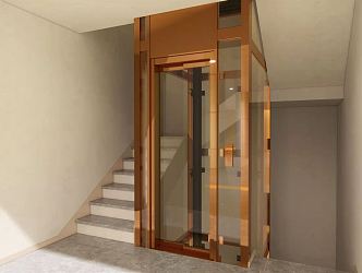 Light Luxury Elevator 3d model