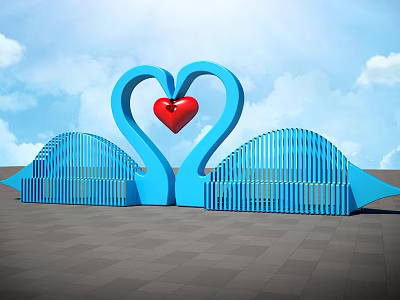 Abstract Swan Love Net Red Pin Card Seat Abstract Swan Love Net Red Pin Card Seat Abstract Swan Love Net Red Pin Card Seat 3d model