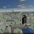 Aerial Planning of Modern Urban Building Layout With Green Spaces And Roads