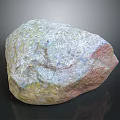 Natural Stone With Rough Surface Texture And Multicolored Hues In Organic Form