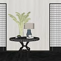 Modern Flower Table Modern Ornaments Combination Indoor Landscape Device Flower Potted Table Lamp Flower 3d model