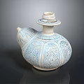 Blue And White Ceramic Gourd Shaped Vase With Intricate Patterns As Household Item 3d model