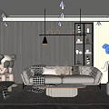 Modern Sofa Coffee Table Combination Sofa Coffee Table 3d model