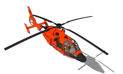 modern helicopter 3d model