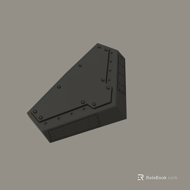 Gray Metal Mechanical Component With Polygonal Shape Bolted Surface And Holes 3d model