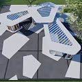 Modern special-shaped gallery frame 3d model