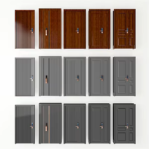 Modern child and mother door entrance door 3d model