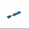 Industrial Blue Hydraulic Cylinder Equipment With Piston Rod And Mounting Ends