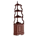 Elegant Traditional Wooden Bookcase With Multiple Decorative Shelves And Cabinet Base