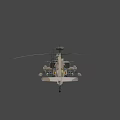 Military Attack Helicopter With Camouflage Paint Rotor System And Armaments Including Missiles Bombs