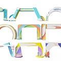 Colorful Creative Event Gateways With Various Shapes And Decorative Elements