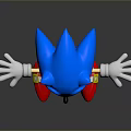 Sonic the Hedgehog Blue Animated Character With White Gloves Red Shoes And Arms Outstretched