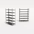 Heavy Duty Metal Multi Tiered Storage Shelves For Industrial Display Use