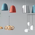 Modern Chandelier Small Chandelier Flower Lamp 3d model