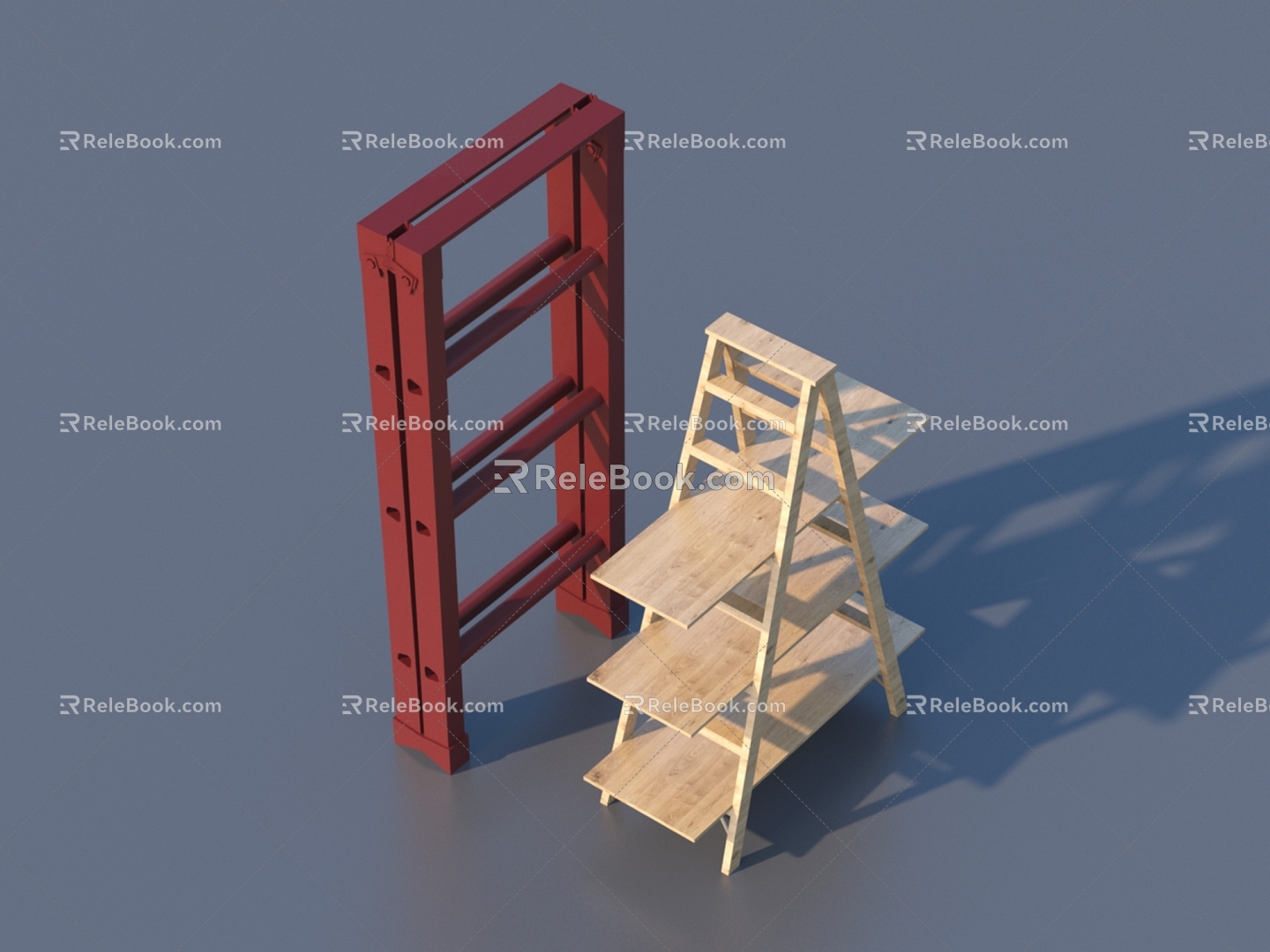 Ladder life supplies tools 3d model