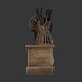 Rustic Wooden Table Display With Assorted Chairs Basket And Small Dish