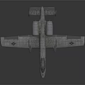 Military Aircraft Model With Twin Engines Gray Metallic Wings And Reflective Surface