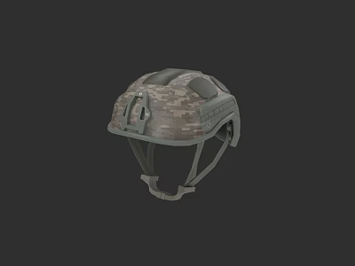 3D Model Tactical Weapon Helmet With Camouflage Design For Military Use 3d model