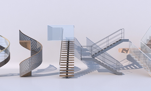 Modern Stair Combination 3d model