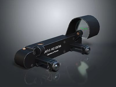 Military Tactical Weapon Sight Black Calibrated With Green Dot Precision Design 3d model