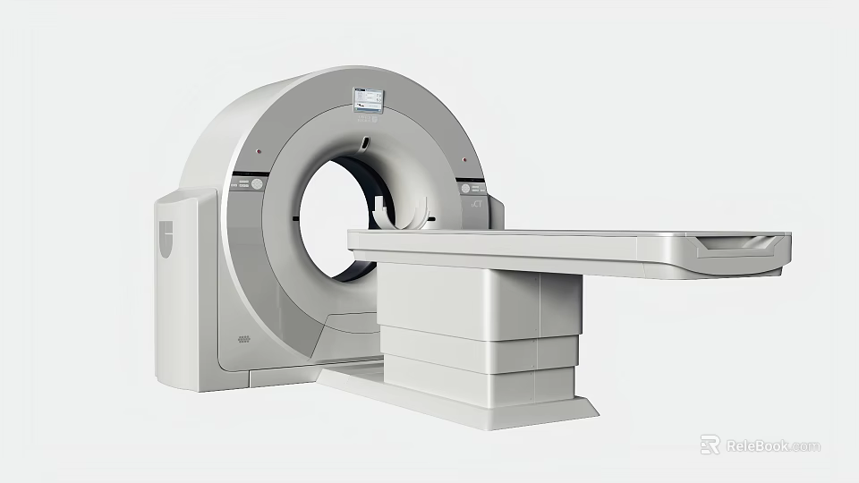 Advanced Medical CT Scanner with Circular Ring and Examination Table for Diagnostic Imaging 3d model 