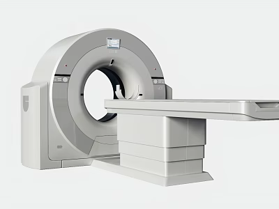 Advanced Medical CT Scanner with Circular Ring and Examination Table for Diagnostic Imaging 3d model