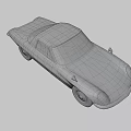 Classic White Sports Coupe With Streamlined Body And Retro Design Elements