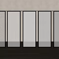 Modern Glass Screen Carved Glass Frosted Glass Partition Carved Glass Screen Frosted Glass Partition 3d model