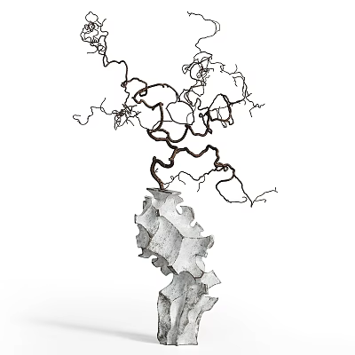 Modern Other Vase Dried Flower Mud Glaze 3d model