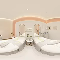 Serene Beauty Treatment Room With Massage Beds And Modern Decor