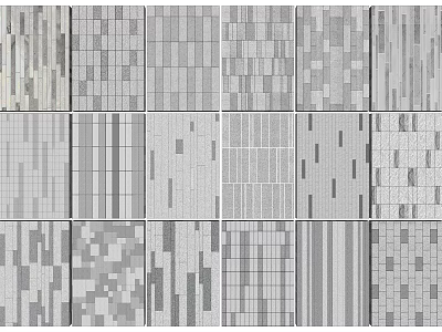 Modern Pavement Pavement Creative Gradual Square Pavement Stone Pavement 3d model