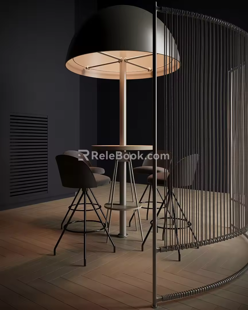 Bar Tables and Chairs 3d model