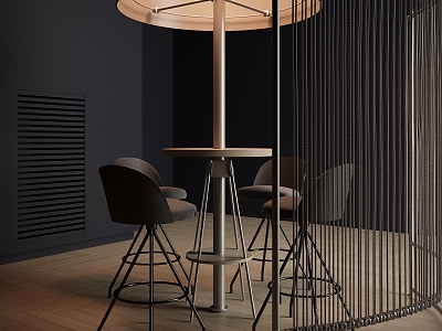 Bar Tables and Chairs 3d model