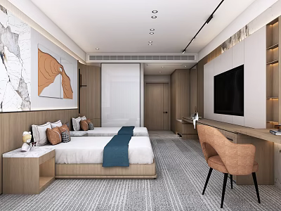 Hotel Rooms Modern Rooms 3d model