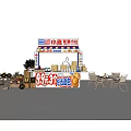 Cozy Street Food Restaurant With Fresh Fruits Affordable Meat Buns And Outdoor Seating