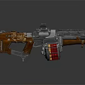 Modern machine gun Browning machine gun Browning Gatling White 3d model