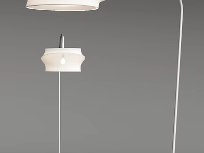 Modern White Floor Lamp With Minimalist Design For Home Interior Decor 3d model