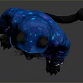 Character Wearing Cat Ear Hat With Starry Blue Hoodie And Purple Pants Tail