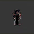 Red Bull KTM Racing Motorcycle On Stand With Red Blue Livery In Studio