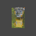 Utility Vehicle With Worn Driver Seat Steering Wheel Blue Gas Cylinder Yellow Hoses And Labels