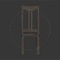 Rustic Wooden Chair With Vertical Slat Backrest For Home Furniture Decor