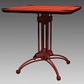 Vintage Industrial Table With Marble Tabletop And Black Metal Frame On Wheels