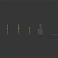 Diverse Scene Construction Components With Wooden Pillars Stone Slats And Stone Slabs