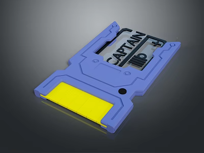 Blue Electronic Device Component With Yellow Part And CANTANI Label 3d model