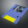 Blue Electronic Device Component With Yellow Part And CANTANI Label 3d model