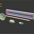 Modern White Lighting Fixture Set With Ceiling Lights Tube Lights And Lamp Bases