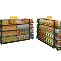 Showcase Shelf Island Shelf Island Cabinet Snack Commodity Snack Display Rack Supermarket Shelf 3d model